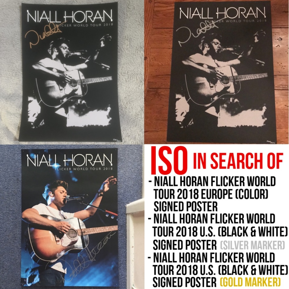 Niall Horan Signed 'Flicker World Tour' Posters